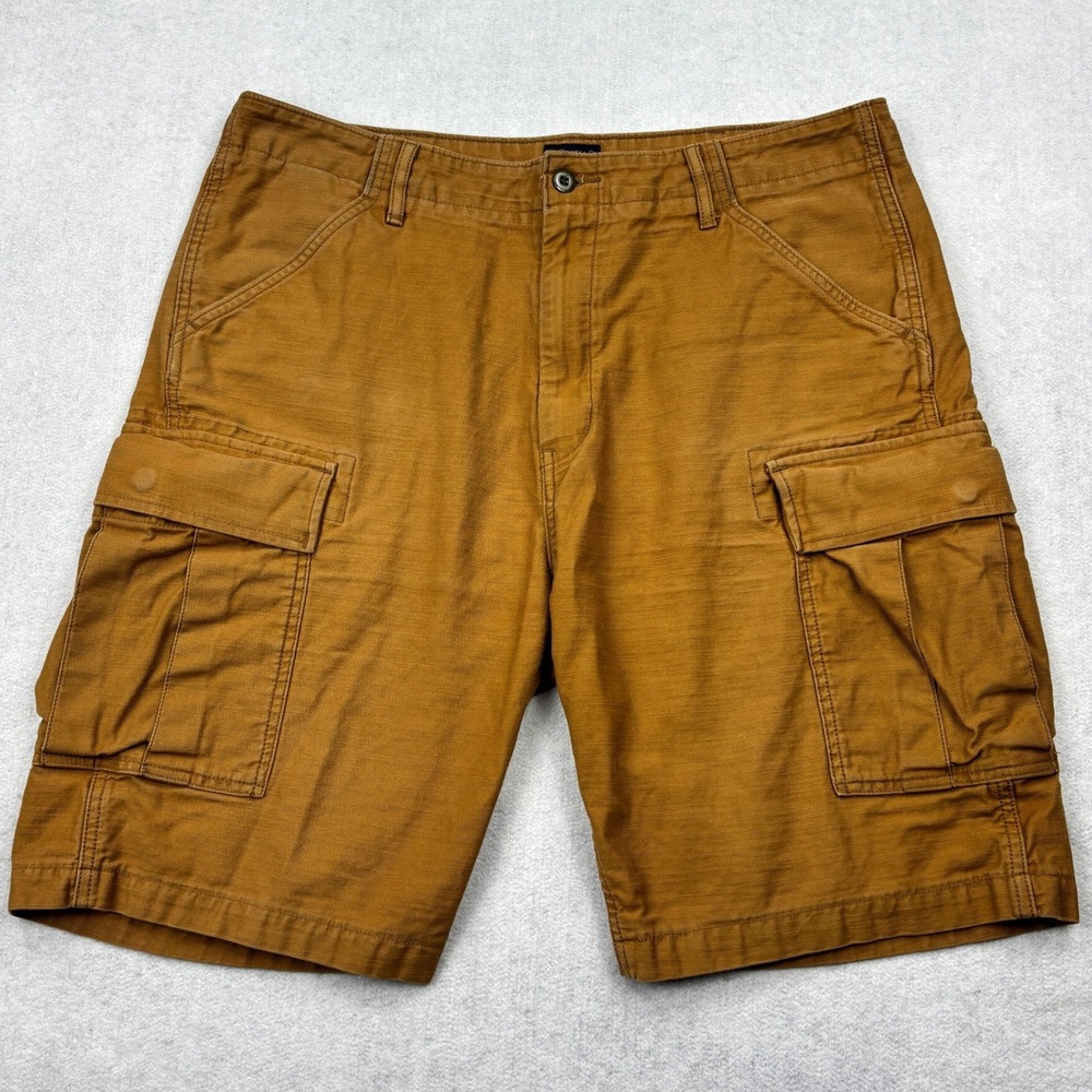 Levis Fort Cargo Shorts Mens 36 Brown Ochre Mustard Utility Skater Workwear